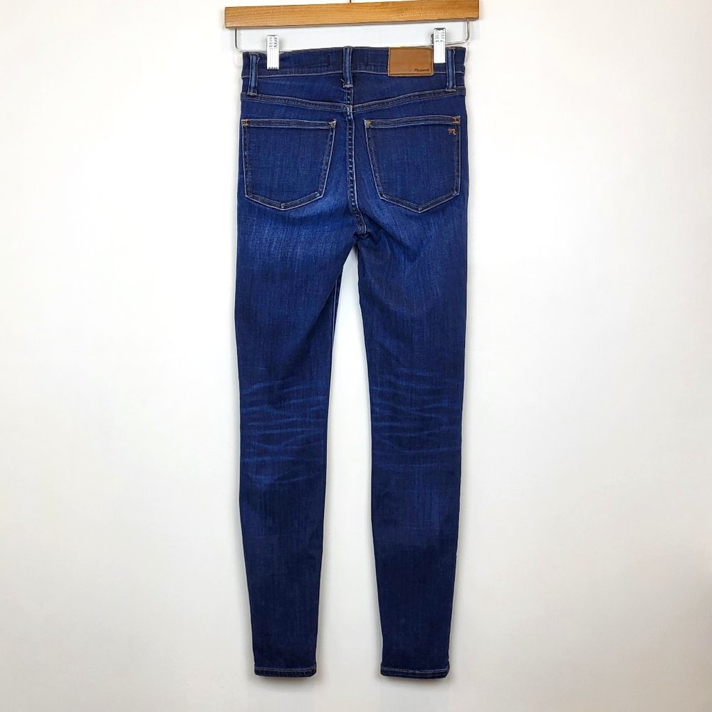 Madewell 9" inch High Rise Skinny Dark Blue Denim Jeans, Size 24, GUC - Picture 2 of 9